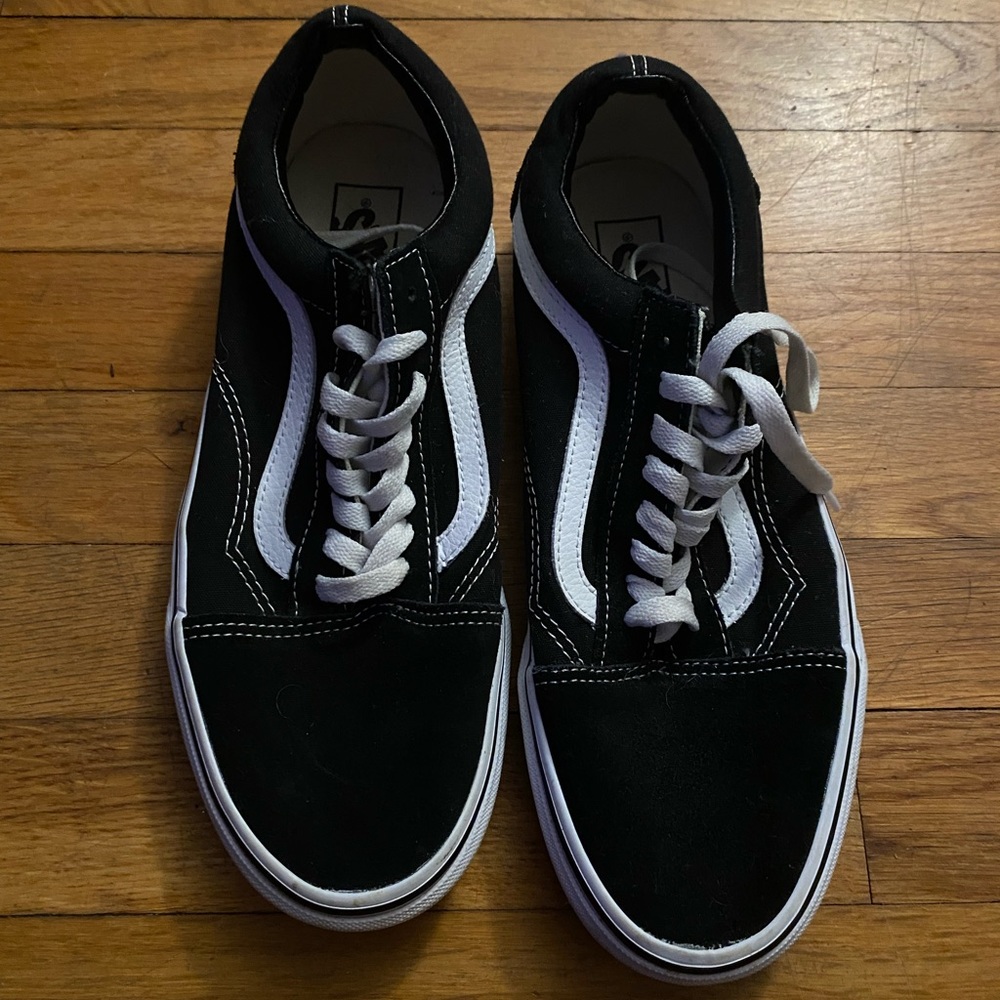 Black and white vans